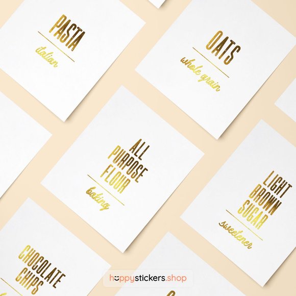 36 Labels • Gollder Minimalist Pantry for Kitchen Storage • Organization Labels - Picture 10 of 17